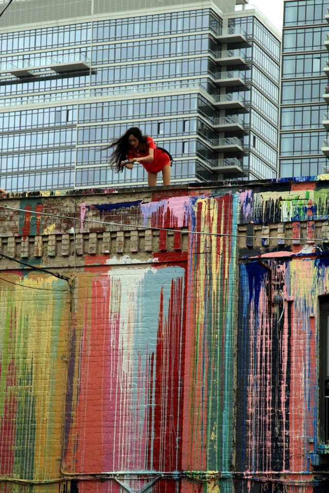 Luna Park's "Monster Island Paint Pour" will be included in “The Brooklyn” street art photography show (image via Luna Park’s Flickrstream, © Luna Park)