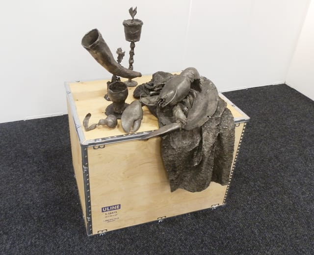 Liz Glynn, "Still Life Compositional Reconstruction (after Willem Kalf, Still Life with Drinking-Horn, 1653) (2013), cast bronze