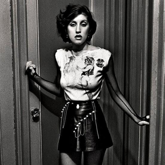 The author, in 1977, wearing a Vivienne Westwood shirt. (photograph by Bobby Busnach)