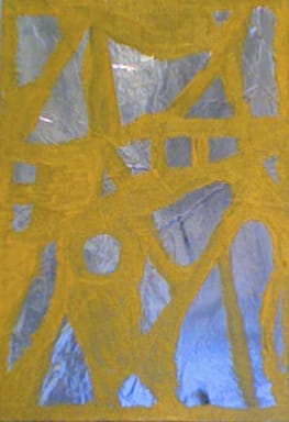 Peter Acheson, "Goddess" (2010), acrylic on foil on canvas, 11.25 x 8 inches