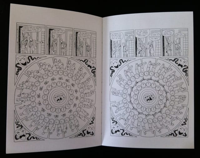 A spread from the book featuring drawings that can be turned into animated phen