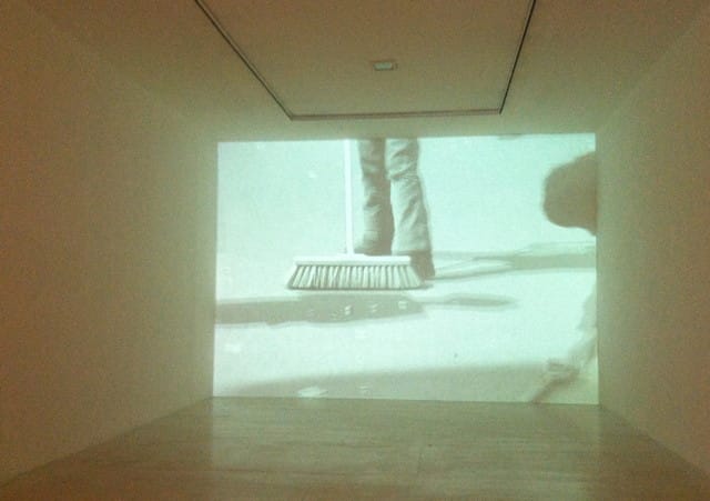 Joseph Beuy, "Sweeping Up" (1972), installation view at MoMA PS1