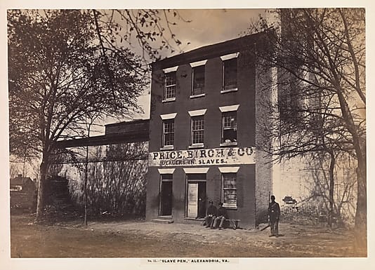 Andrew Joseph Russell, "Slave Pen, Alexandria, Virginia" (1863) (via MetMuseum.org)