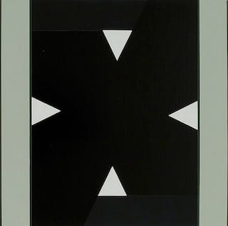 Don Voisine, "Dub Step" (2013), Oil and flasche on wood panel 11.75 x 11.75 inches. Click to enlarge