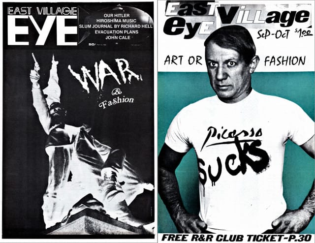 Some of the classic covers of The East Village Eye (via east-village-eye.com)
