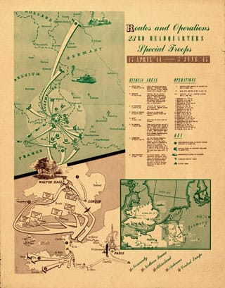 A map of Ghost Army operations (click to enlarge)