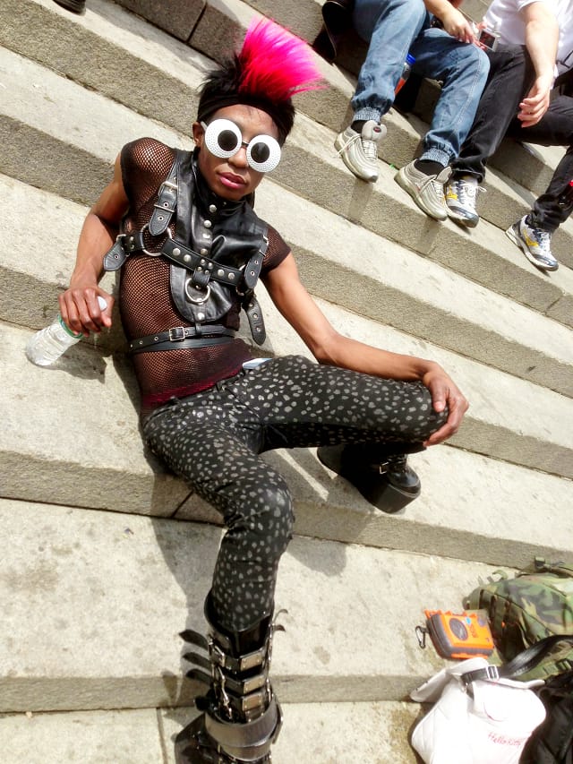 A Punk OUT! protestor. (click to enlarge)