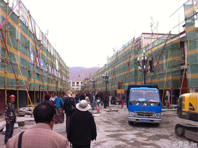 The Barkhor, the circumambulation road around the Jokhang Temple