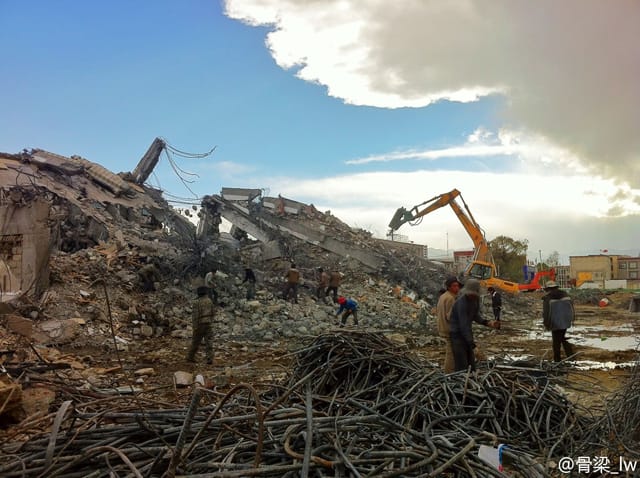 Destruction of structures in the Lhasa Old City