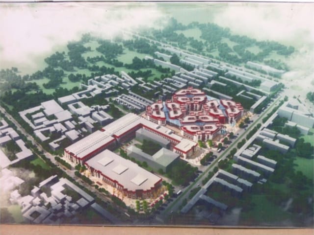 A plan for the Barkhor Shopping Mall, currently under construction.