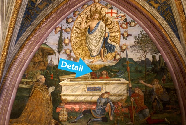 Pinturicchio's Resurrection fresco at the Vatican.