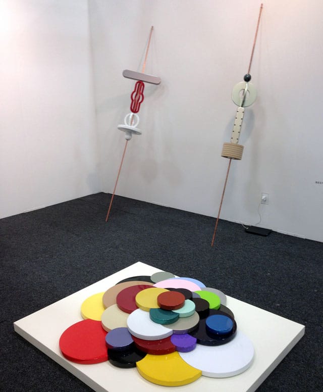 Reuben Israel at Braverman Gallery, including sculptures from his Stand By Me series (2012).