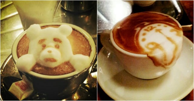 A couple of Kazuki Yamamoto's coffee arts