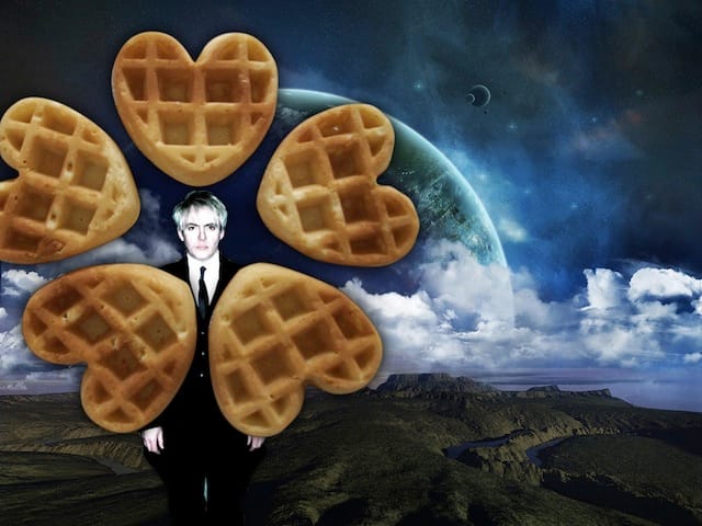 Marie Walz, "Nick Rhodes. Outer Space. Heart Waffles" (image via nickrhodesouterspacewaffle.tumblr.com)
