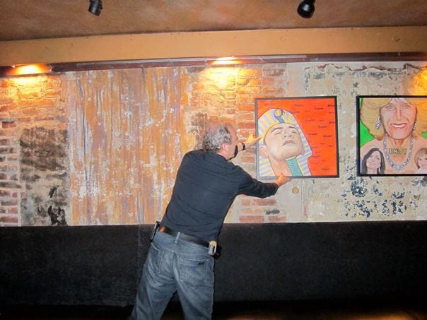 Robert Preston takes down his Seven Deadly Sins series at the request of the owners of Arlene's Grocery (image courtesy the artist)