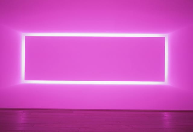 James Turrell, "Raemar Pink White" (1969), Shall Space, Collection of Art & Research, Las Vegas. (copyright James Turrell, photo by Florian Holzherr, All images courtesy LACMA)