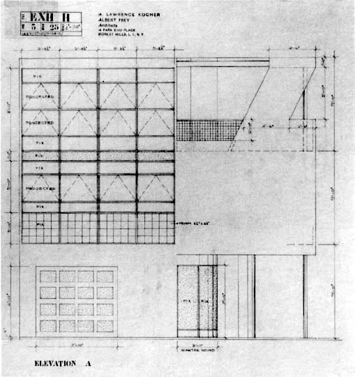 Blueprint for the Aluminaire House (via Wikiarquitectura)