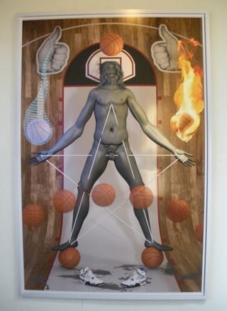 Shamus Clisset, "Manute Bolzani (Heat vs. Magic)" (2013), c-print, 80 x 53.625 inches (click to enlarge)