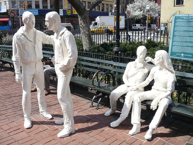George Segal, "Gay Liberation" (1980, dedicated 1992) (via WNYC)