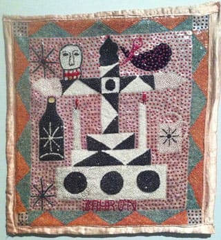 A Haitian Vodou flag (click to enlarge)