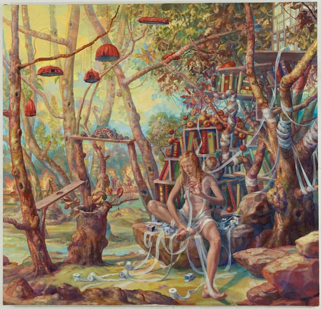 Julie Heffernan, "Self Portrait Dressing Wounds" (2012), oil on canvas, 67 x 70 in (all images courtesy the artist and P.P.O.W Gallery, New York)