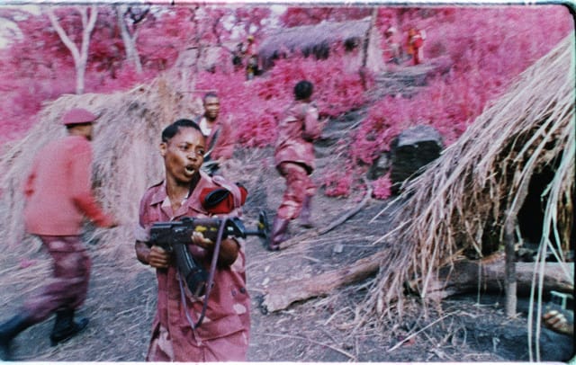 Richard Mosse, "The Enclave" (2013), 16mm stills, Six screen film installation