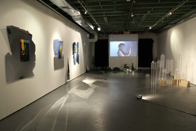 Christine Laquet, "CR(I)SES AD(JUST)MENTS (COLLAPSED)," installation view at Flux Factory