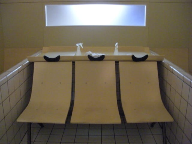 Inside McLain's steam room