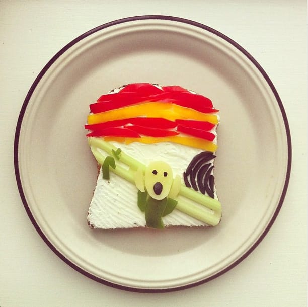 Wanna munch on Munch's "Scream"? (All images via instagram.com/idafrosk)