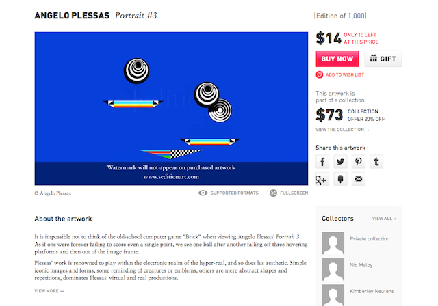 Angelo Plessas. "Portrait #3." Image via s[edition].