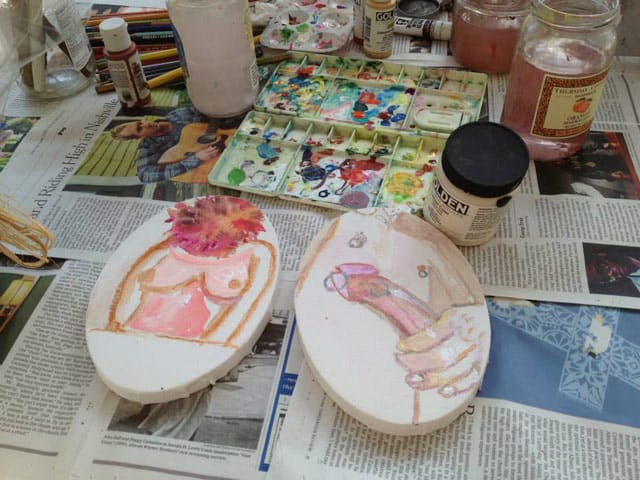 Two of Finley's sext paintings