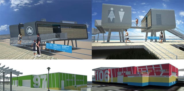 The signage isn't the only thing being redesigned. Comfort stations and pods were also reimagined for the city's beaches.
