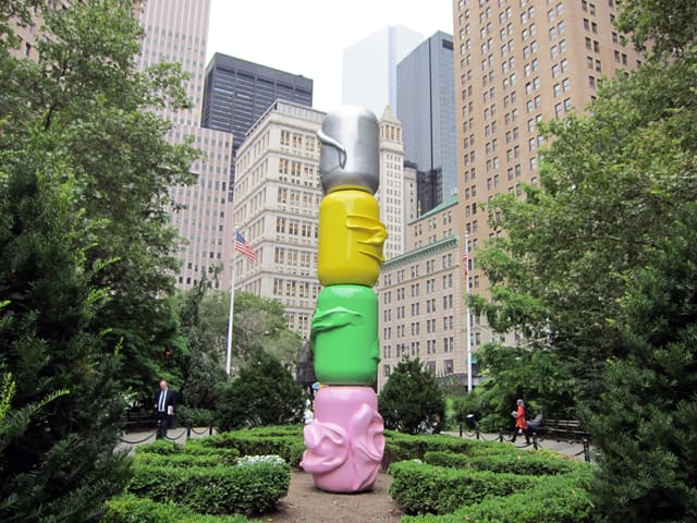 Gary Webb, "Buzzing it Down" (2012), cast aluminum, paint 