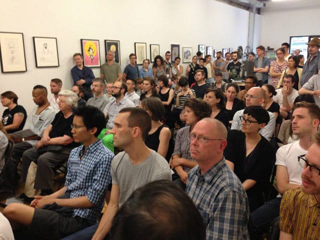 The crowd for the Dirty Looks event at Participant Inc. (all photos via Dirty Looks NYC on Facebook)
