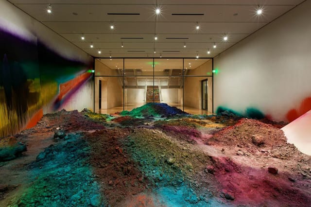 Installation view, "Katharina Grosse: WUNDERBLOCK" at the Nasher Sculpture Center (all photos courtesy the Nasher Sculpture Center)