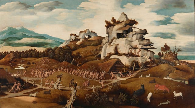 Jan Mostaert, "Landscape with an Episode from the Conquest of America" (c. 1535) (via rijksmuseum.nl)