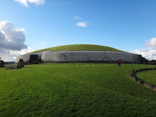 The prehistoric Newgrange monument in Ireland, one of the sky-light spaces that Dr. E.C. Krupp will discuss, built around 3200 B.C.E. (photo by Stefan Jürgensen, via Flickr)