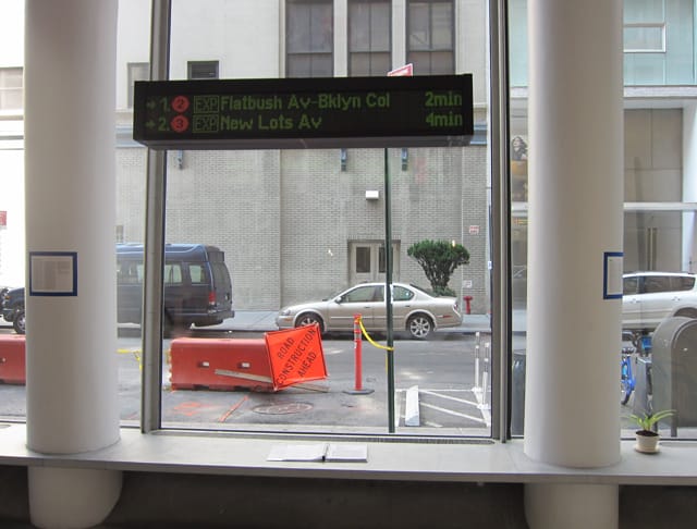 Electronic Annunciator sign for the MTA