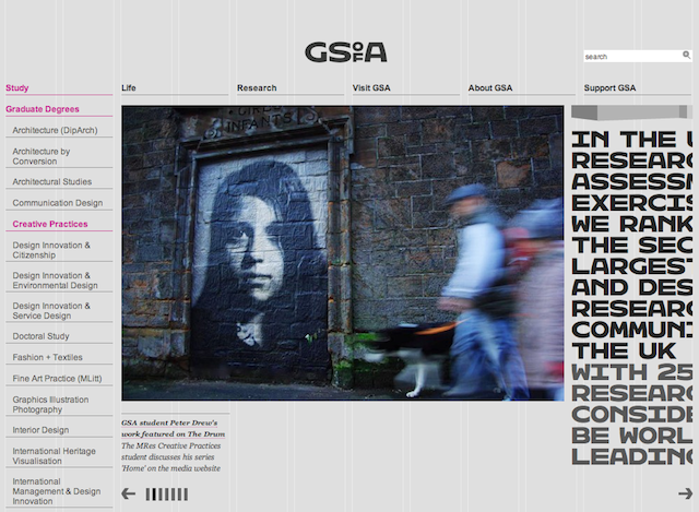 Peter Drew's Home series featured on the main page of his program at GSA (click to enlarge)
