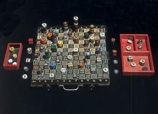 Xul Solar, "Pan ajedrez" (ca. 1945), 16.9 x 16.1 x 1 in (click to enlarge) (collection of Museo Xul Solar)