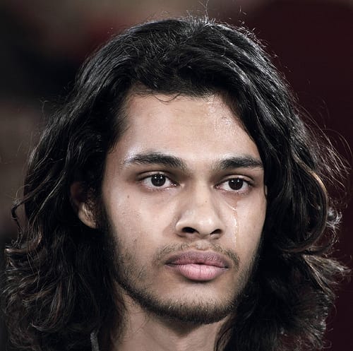 The man also only made it 5 minutes before he broke down in front of Marina.