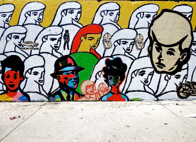 One of the Welling Court murals (all Welling Court images via Facebook)