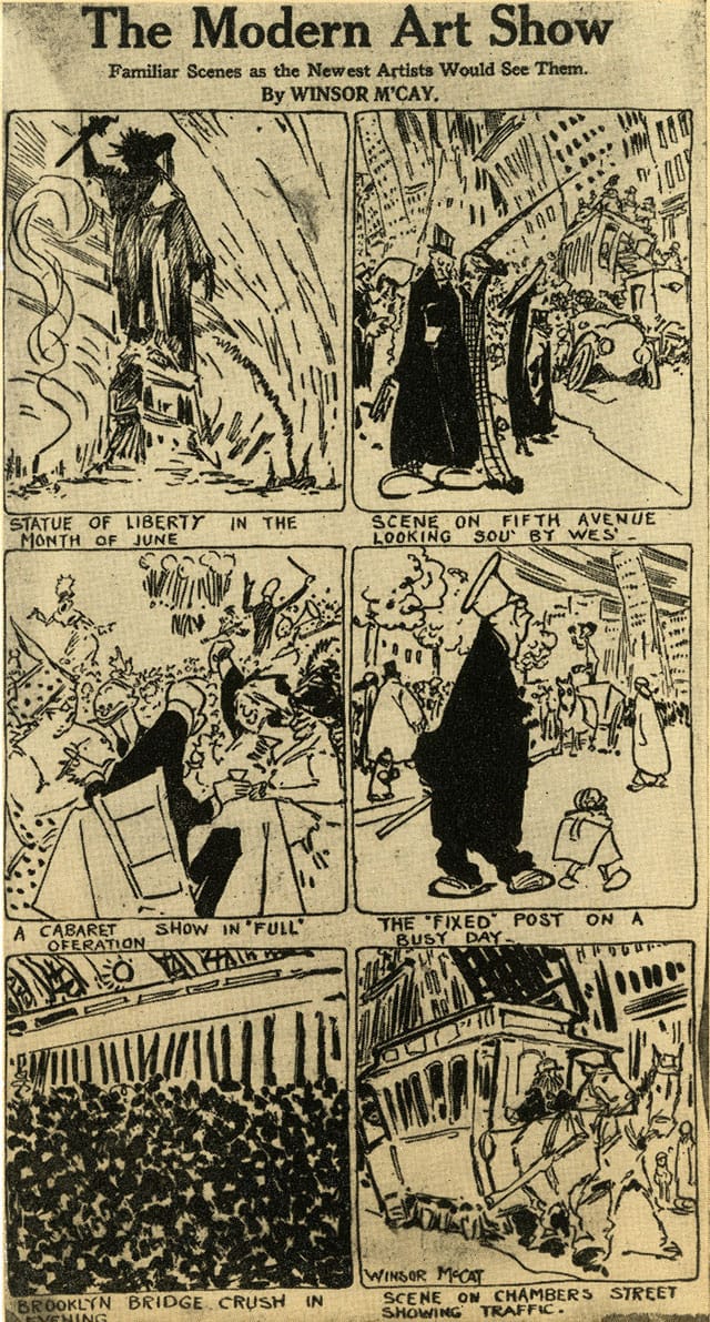 Winsor McCay, "The Modern Art Show," New York Herald, 1913.