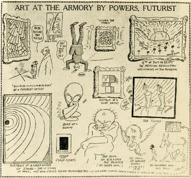 Thomas E. Powers, “Art at the Armory by Powers, Futurist,” New York American, Feburary 22, 1913