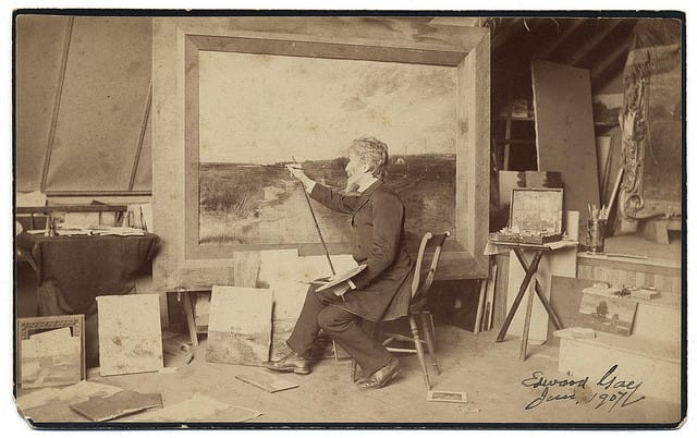 Painter Edward Gay in his studio (ca. 1907) (via Smithsonian Institution)