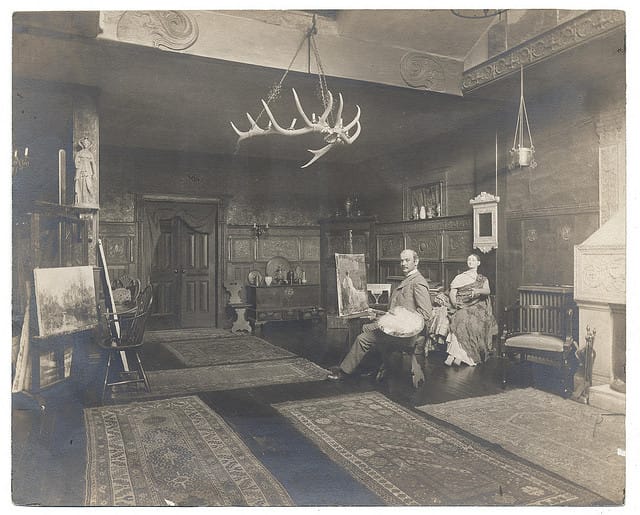 Francis C. Jones in his studio (ca. 1895) (via Smithsonian Institution)