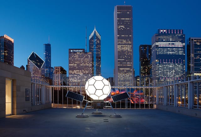 Spencer Finch, "Lunar" (2011) at the Bluhm Family Terrace at the Chicago Art Institute (courtesy Princeton Architectural Press)