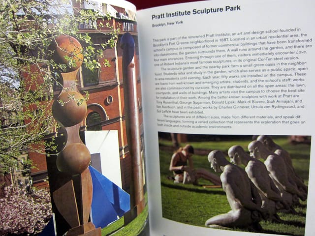 Pratt Institute Sculpture Park in "Art Parks" (photograph b the author)