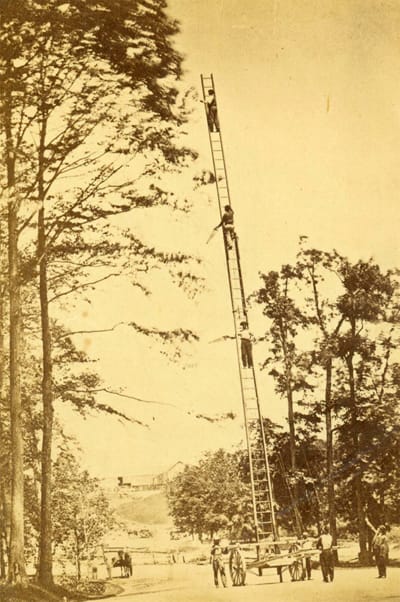 Pruning Ladder Used in Prospect Park (via New-York Historical Society)