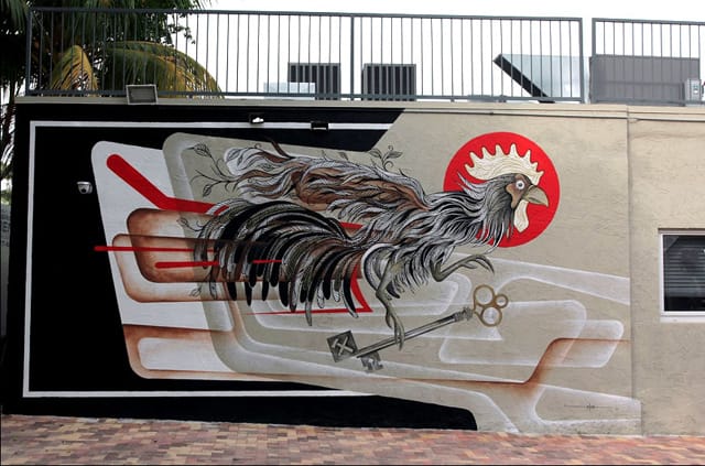 A work by Celso, one of the artists participating in the Los Muros Hablan festival, at Art Basel 2012 (via losmuroshablannyc.com)